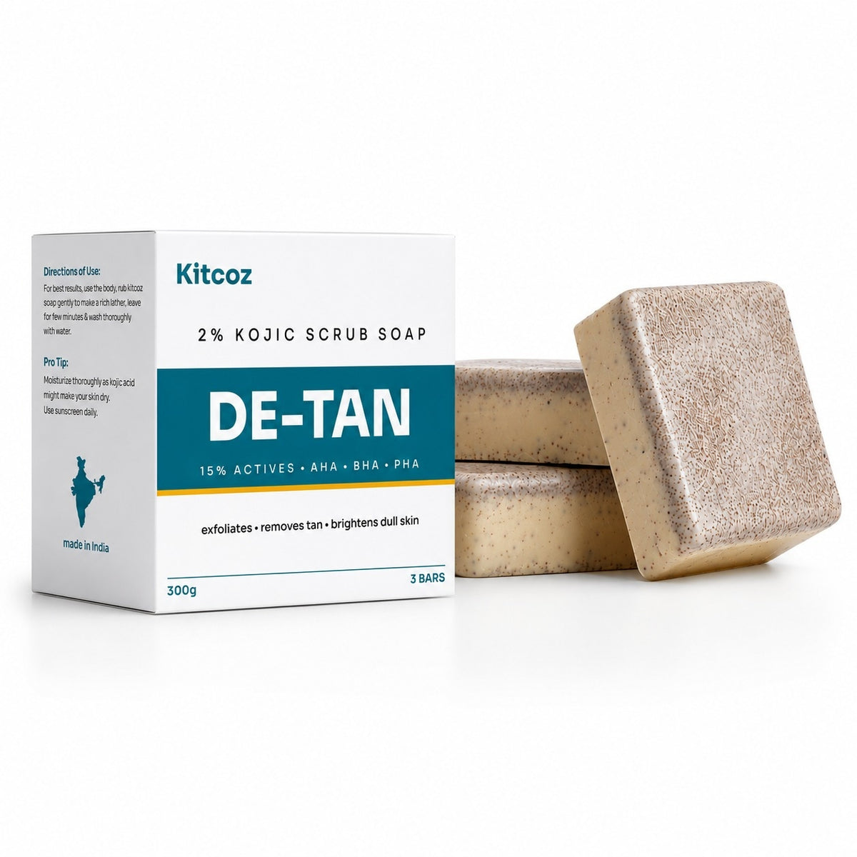 2% Kojic Detan Scrub Soap (100g/Soap)