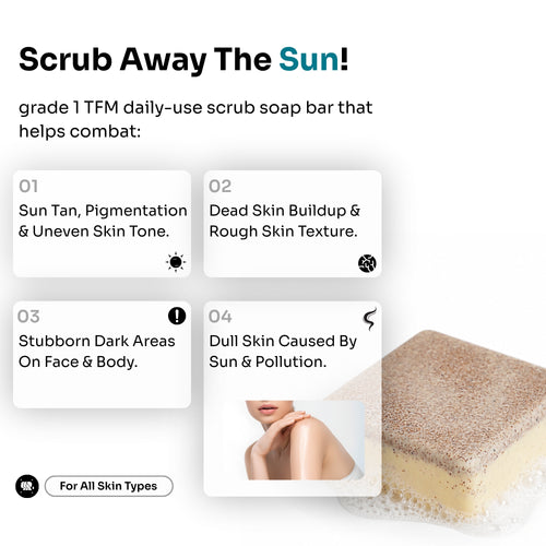 2% Kojic Acid Detan Scrub Treatment Handmade Soap (100g/Soap)