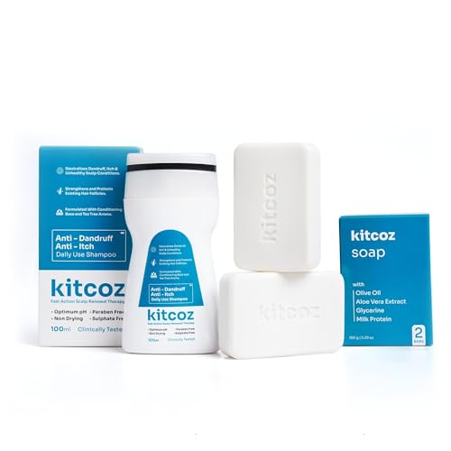 Kitcoz Anti Fungal Skin & Dandruff Control Combo | Fungal Protection, Itch Relief & Flake Control | 