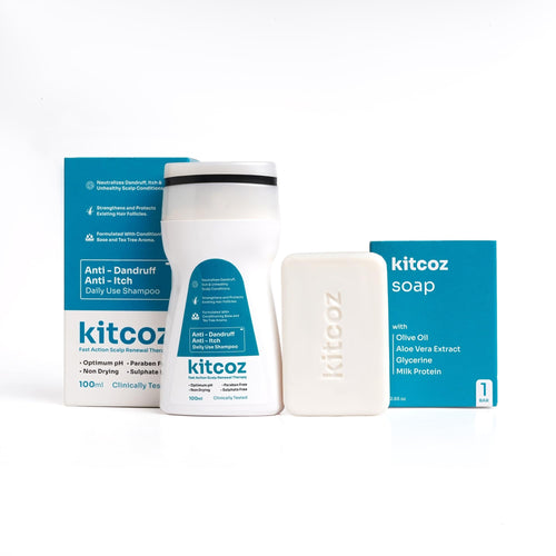 Kitcoz Anti Fungal Skin & Dandruff Control Combo | Fungal Protection, Itch Relief & Flake Control | 