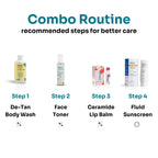 Kitcoz Sun Damage Reversal Routine Combo | De-Tan Cleansing, Skin Renewal & SPF 50 Protection | De-T