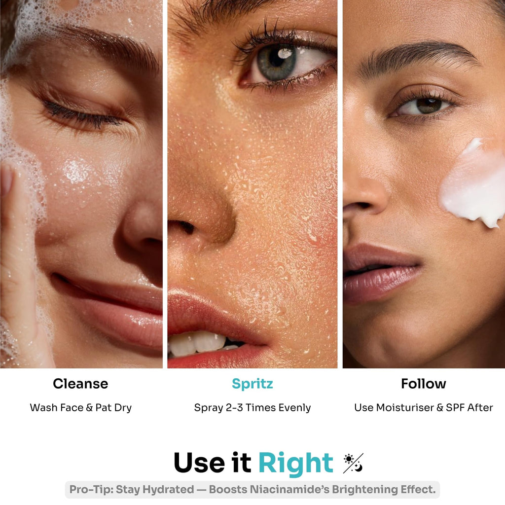 Kitcoz 5% Niacinamide, 8% Glycolic Acid & Rice Water Face Toner | Pore Tightening, Gentle Exfoliatin